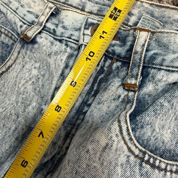 Vintage Sports Fever Acid Wash Bow Zipper Denim Jeans XS/24” - Picture 7 of 8